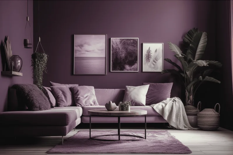 Mise en situation peinture couleur La Française PLF-51 SORBET CASSIS