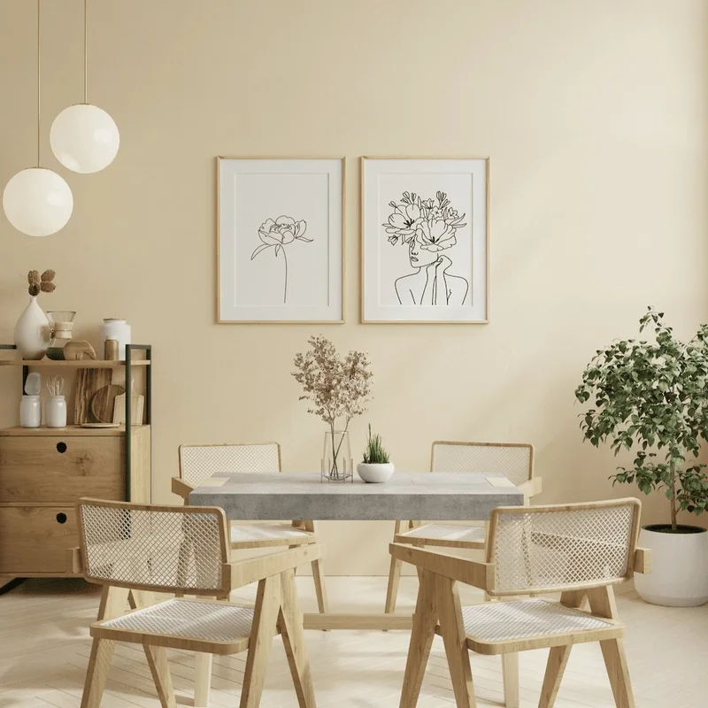 Mise en situation peinture couleur La Française PLF-118 CHAMPAGNE