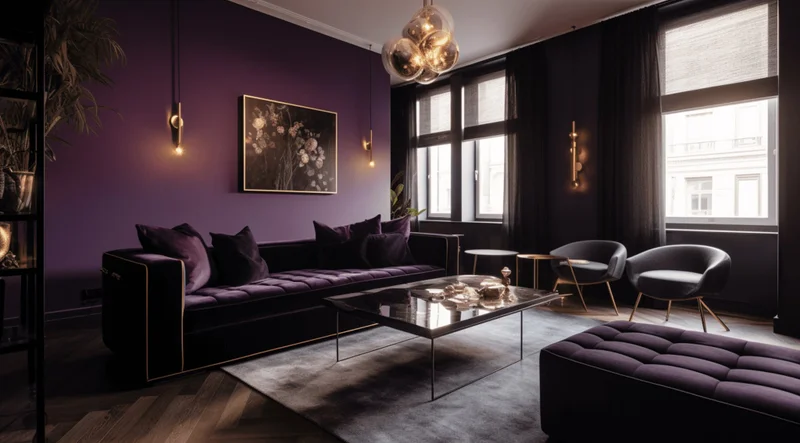 Mise en situation couleur PLF-0152 LIE-DE-VIN Peinture La Francaise