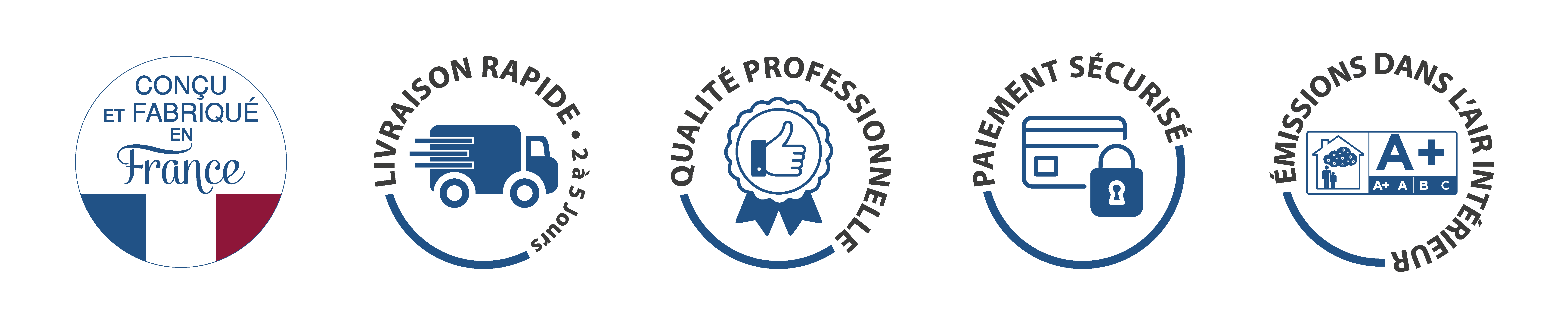 Fabrication française - Livraison rapide - Paiement sécurisé - Satisfait ou remboursé